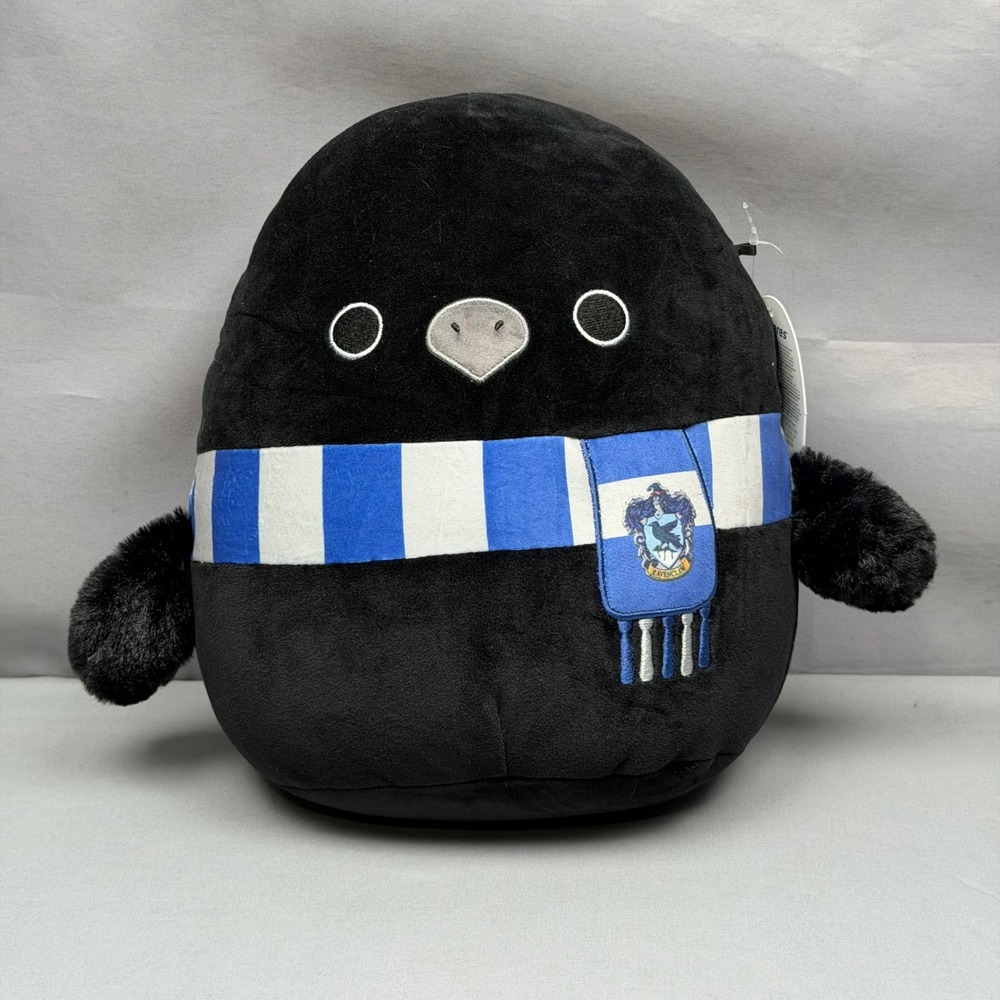 Squishmallows Harry Potter Ravenclaw 12 Inch Plush Raven Bird Scarf With Tag